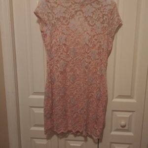 Lace pink dress